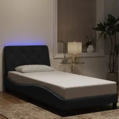 Bedframe met LED zonder matras fluweel 80x200 cm>vidaXL Online