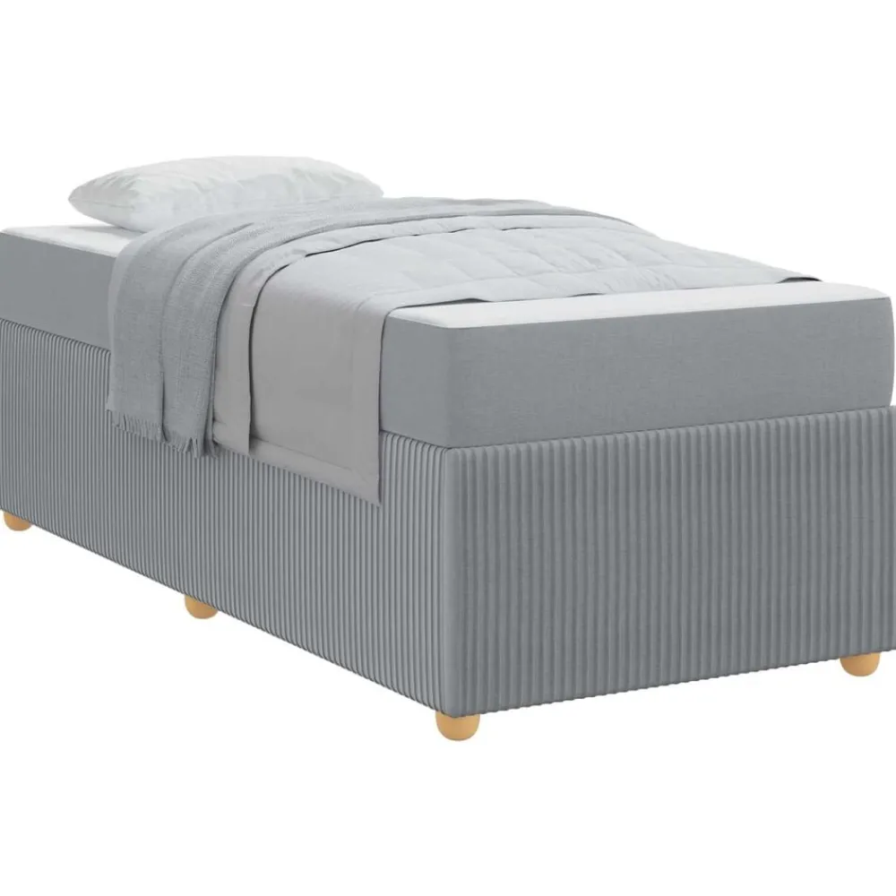 Bedframe met matras 80 x 200 cm Stof>vidaXL Outlet