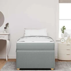 Bedframe met matras 80 x 200 cm Stof><noscript><img width=