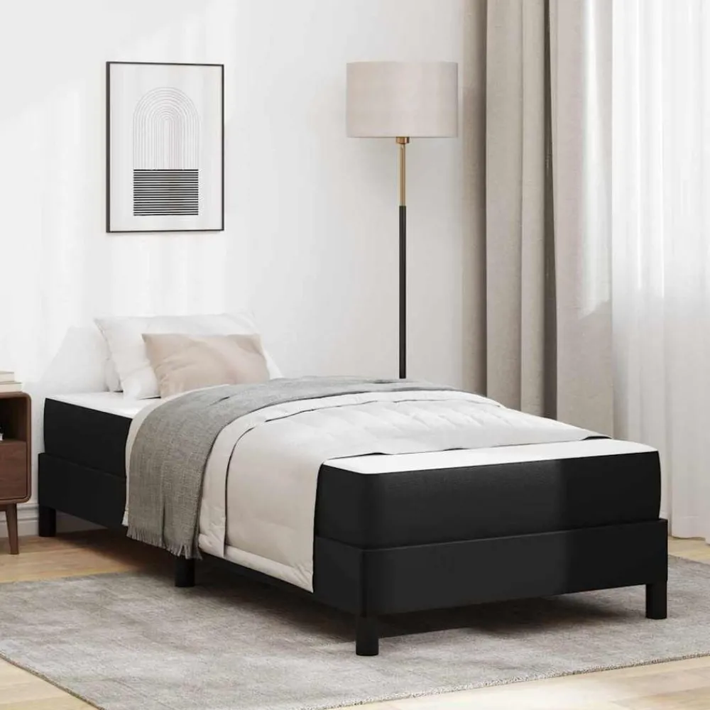 Bedframe met matras 80 x 200 cm Stof>vidaXL Clearance