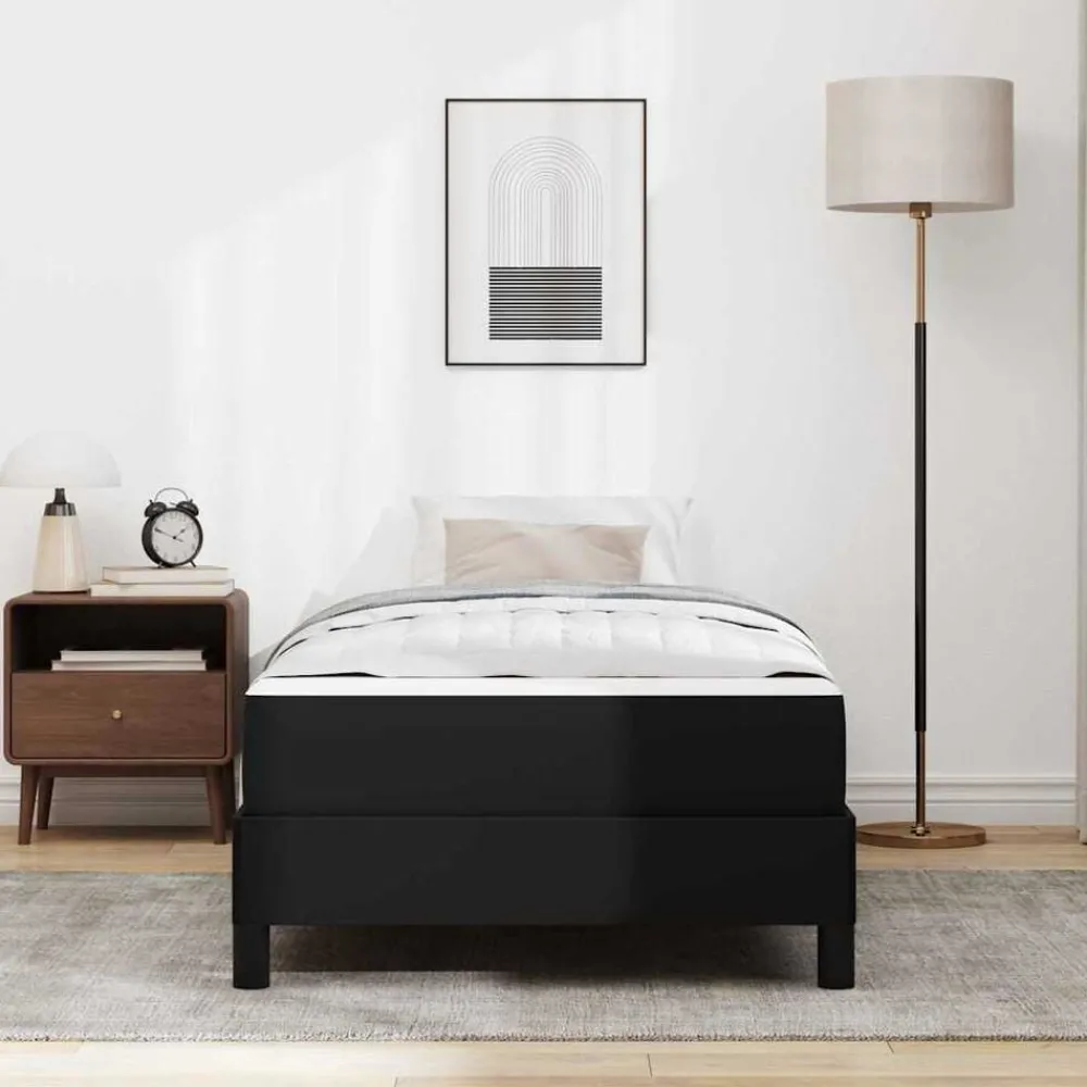 Bedframe met matras 80 x 200 cm Stof>vidaXL Clearance