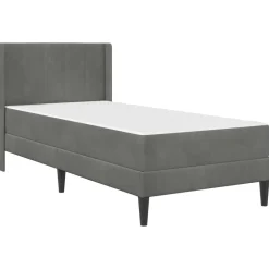 Bedden & Accessoires*vidaXL Bedframe met matras 80 x 200 cm Fluweel Donkergrijs