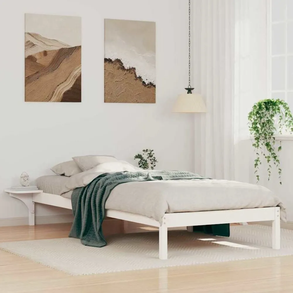 Bedframe met Zijtafels 80 x 210 cm Massief grenenhout>vidaXL Outlet