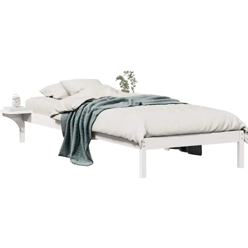 Bedframe met Zijtafels 80 x 210 cm Massief grenenhout>vidaXL Outlet