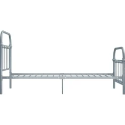 Bedden & Accessoires*vidaXL Bedframe metaal 90x200 cm Grijs