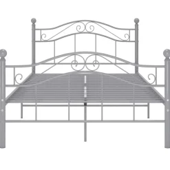 Bedden & Accessoires*vidaXL Bedframe metaal 120x200 cm Grijs