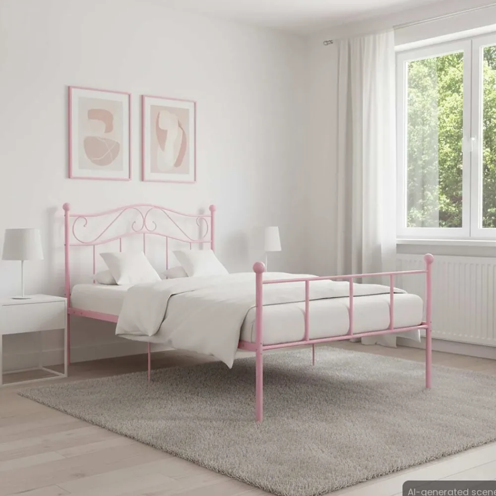 Bedframe metaal 90x200 cm>vidaXL Hot