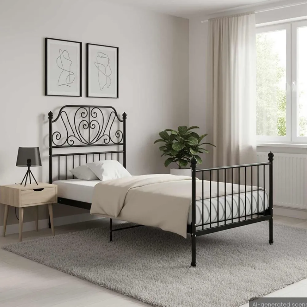 Bedframe metaal 90x200 cm>vidaXL Best