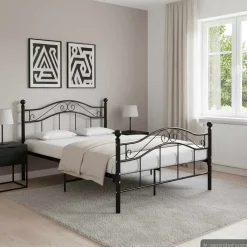 Bedden & Accessoires*vidaXL Bedframe metaal 120x200 cm Zwart