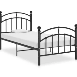Bedden & Accessoires*vidaXL Bedframe metaal 100x200 cm Zwart