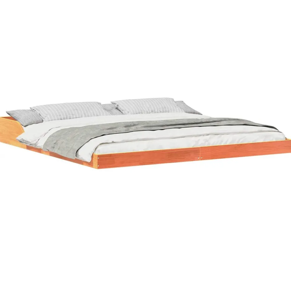 Bedframe 200 x 200 cm Massief grenenhout>vidaXL Outlet
