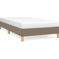 Bedden & Accessoires*vidaXL Bedframe zonder matras 80x200 cm stof Taupe