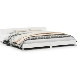 Bedden & Accessoires*vidaXL Bedframe zonder matras massief grenenhout 180x200 cm Wit