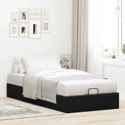Bedden & Accessoires*vidaXL Bedframe zonder matras 80x200 cm fluweel Zwart
