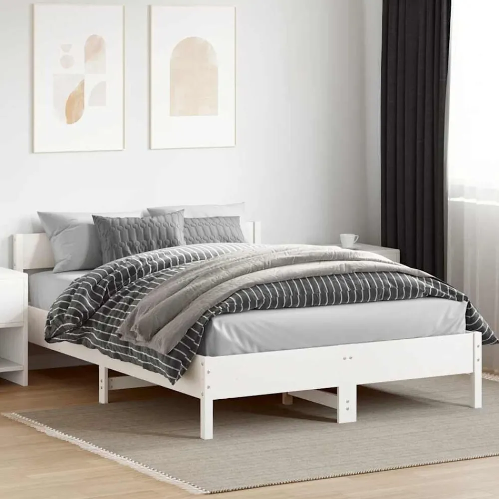 Bedframe zonder matras massief grenenhout 160x200 cm>vidaXL Outlet
