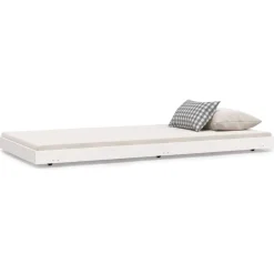 Bedden & Accessoires*vidaXL Bedframe zonder matras massief grenenhout 140x200 cm Wit