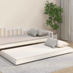 Bedden & Accessoires*vidaXL Bedframe zonder matras massief grenenhout 140x200 cm Wit