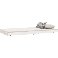 Bedden & Accessoires*vidaXL Bedframe zonder matras massief grenenhout 140x200 cm Wit