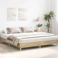 Bedframe zonder matras 200x200cm spaanplaat kleurig><noscript><img width=