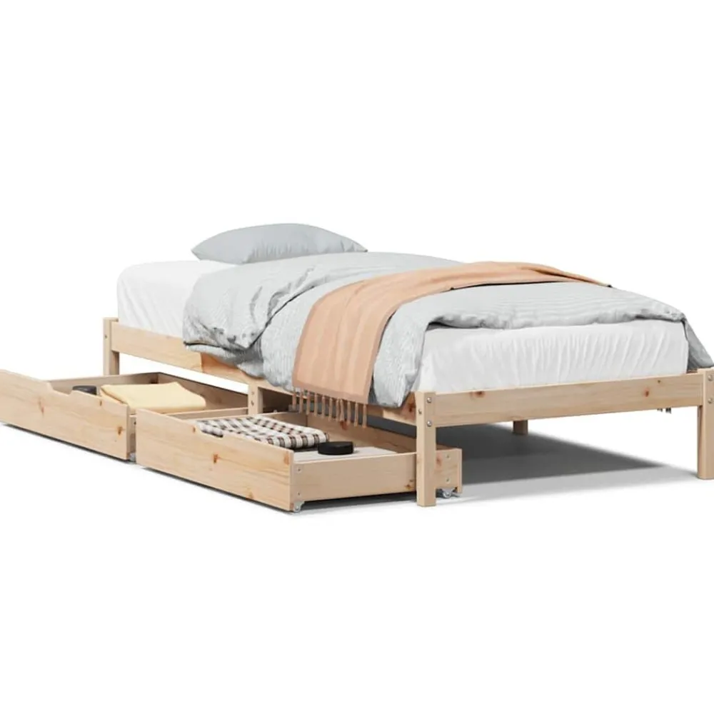 Bedframe zonder matras massief grenenhout 75x190 cm>vidaXL Discount