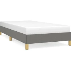 Bedden & Accessoires*vidaXL Bedframe zonder matras 80x200 cm stof Donkergrijs