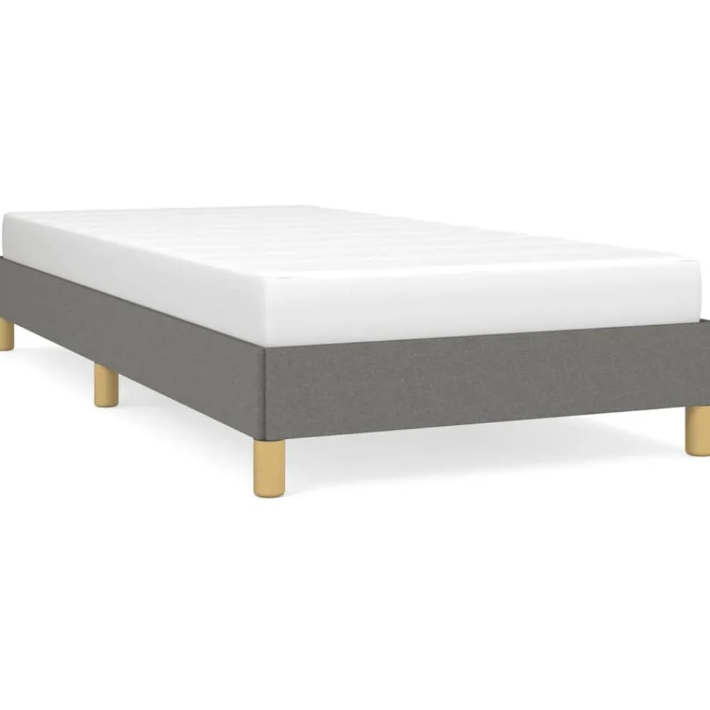 Bedden & Accessoires*vidaXL Bedframe zonder matras 80x200 cm stof Donkergrijs