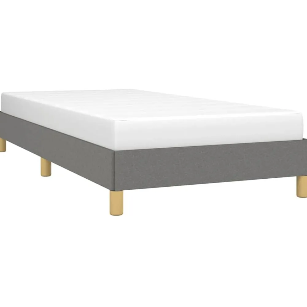 Bedden & Accessoires*vidaXL Bedframe zonder matras 80x200 cm stof Donkergrijs