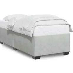 Bedden & Accessoires*vidaXL Bedframe zonder matras 80x200 cm fluweel Lichtgrijs