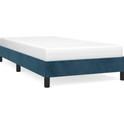 Bedden & Accessoires*vidaXL Bedframe zonder matras 80x200 cm fluweel Donkerblauw