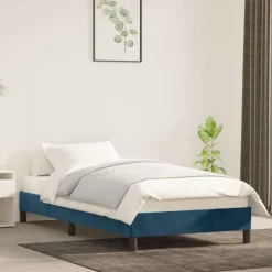 Bedden & Accessoires*vidaXL Bedframe zonder matras 80x200 cm fluweel Donkerblauw