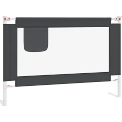 Babyveiligheid*vidaXL Bedhekje peuter 100x25 cm stof Donkergrijs