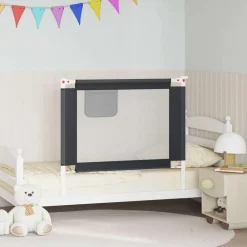 Babyveiligheid*vidaXL Bedhekje peuter 100x25 cm stof Donkergrijs