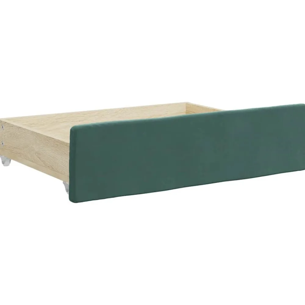 Bedlades 2 st bewerkt hout en fluweel>vidaXL Hot