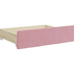 Bedden & Accessoires*vidaXL Bedlades 2 st bewerkt hout en fluweel Roze