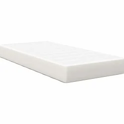 Bedmatras met matras Crème 80 x 200 cm Stof>vidaXL
