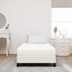 Bedmatras met matras Crème 80 x 200 cm Stof><noscript><img width=