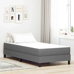 Bedmatras met matras 80 x 200 cm Stof>vidaXL Outlet