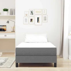 Bedmatras met matras 80 x 200 cm Stof><noscript><img width=