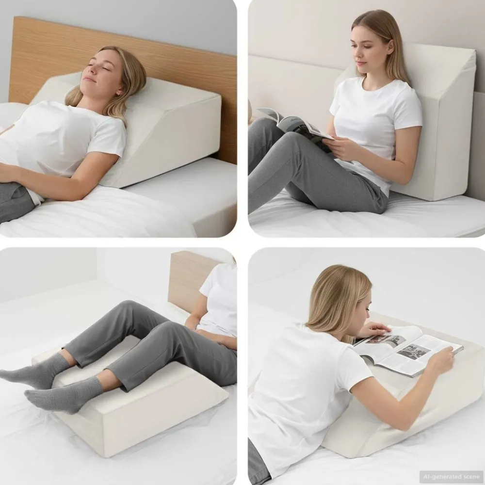 Linnengoed*vidaXL Been Kussen Effen 63 x 52 x 19,5 cm PU Schuim Wit