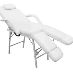 Uiterlijk & Gezondheid*vidaXL Behandelingsstoel voor gezicht 185x78x76 cm kunstleer Wit