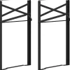 Tafelaccessoires*vidaXL Bier tafelpoot 2 pcs Zwart 39 x 3 x 75 cm Gepoedercoat staal