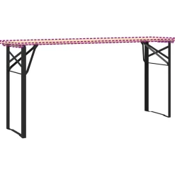 Tafelaccessoires*vidaXL Bier tafelpoot 2 pcs Zwart 39 x 3 x 75 cm Gepoedercoat staal