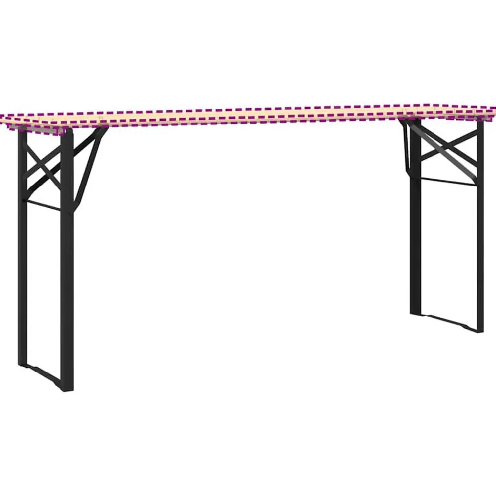 Tafelaccessoires*vidaXL Bier tafelpoot 2 pcs Zwart 39 x 3 x 75 cm Gepoedercoat staal