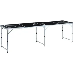 Bierpongtafel inklapbaar 240 cm zwart>vidaXL