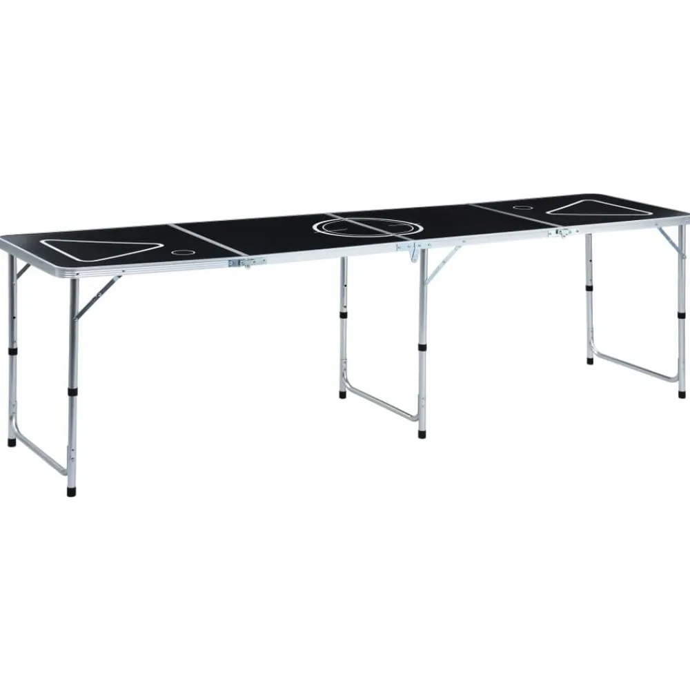 Bierpongtafel inklapbaar 240 cm zwart>vidaXL