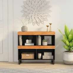 Bijzetkast 85x33x75 cm massief acaciahout>vidaXL Online