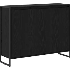 Kasten & Opbergmeubelen*vidaXL Bijzetkast 96,5 x 30 x 75 cm Bewerkt hout Zwart eiken