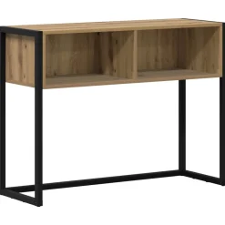 Tafels*vidaXL Bijzettafel Ambachtelijk eiken 100 x 36 x 75 cm Bewerkt hout artisanaal eikenkleurig