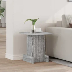 Tafels*vidaXL Bijzettafel 35,5 x 35 x 40 cm Bewerkt hout Grijs sonoma