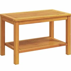 Tafels*vidaXL Bijzettafel Olie naturel 70 x 40 x 45 cm Massief Acaciahout Bruin
